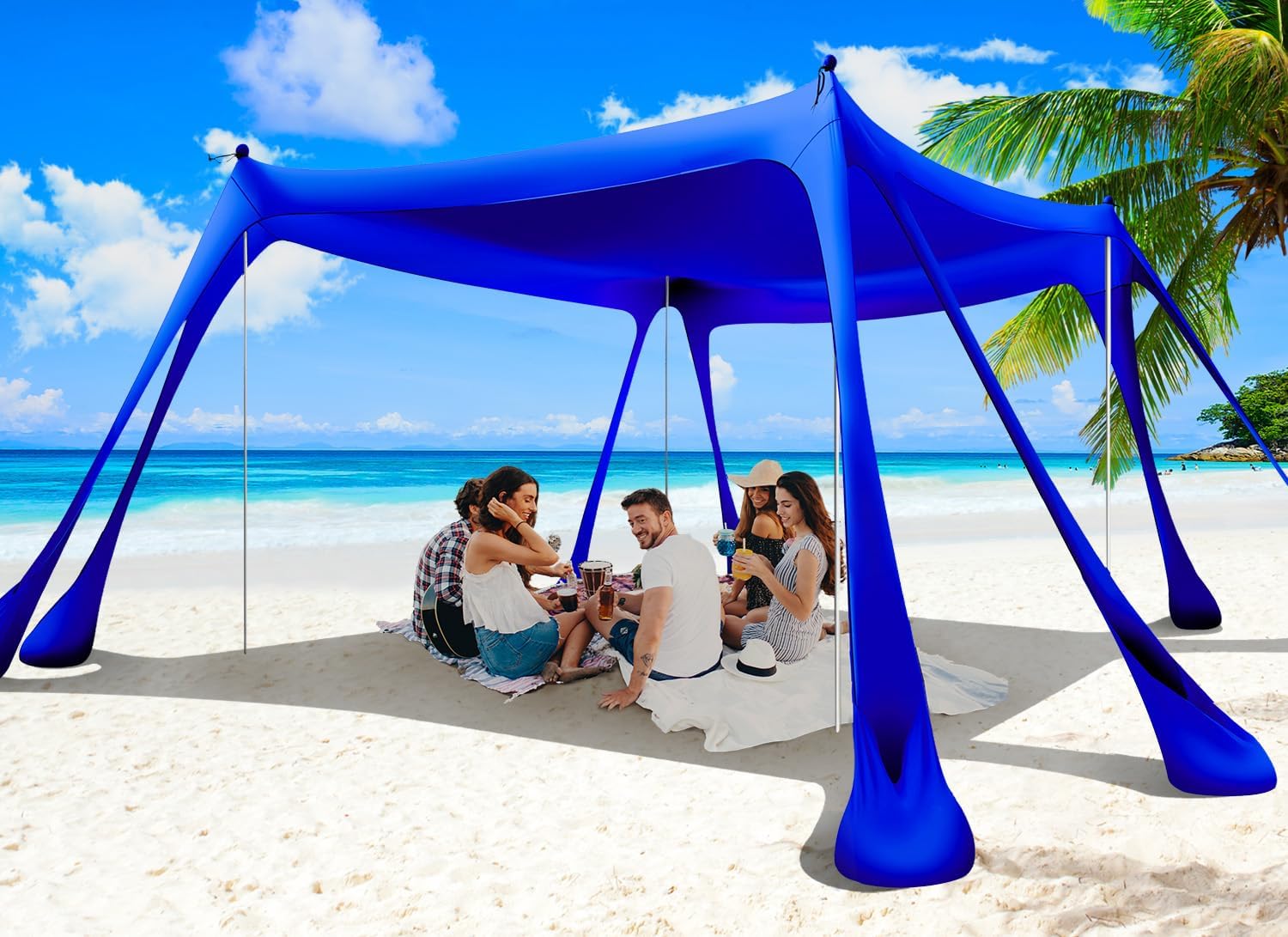 Amazon.com: Wabolay Beach Tent Sun Shelter 10x10ft Beach Canopy